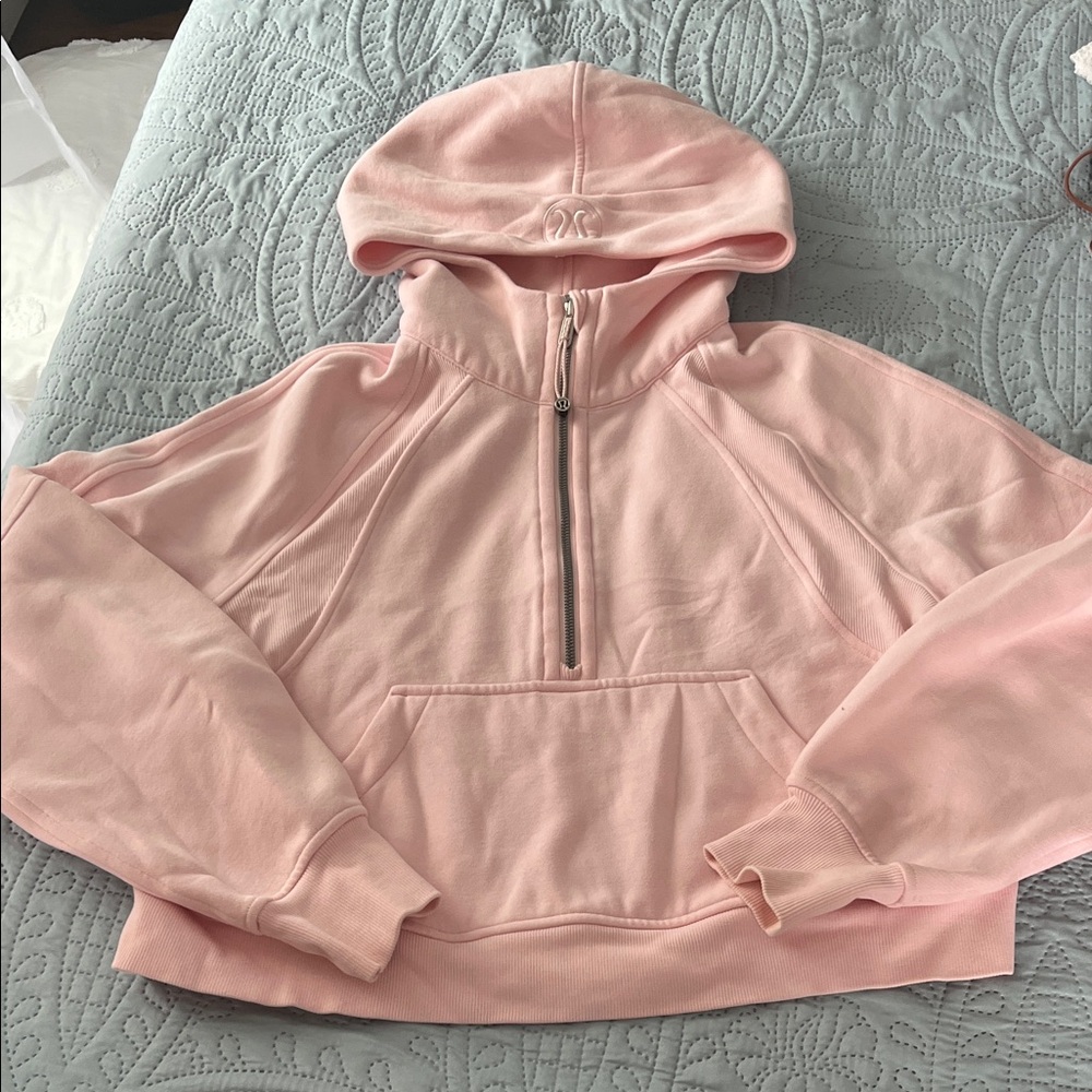 Lululemon strawberry milkshake scuba half zip